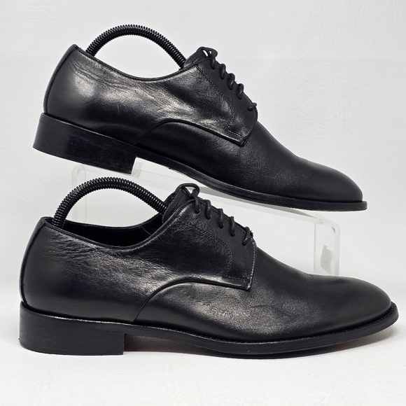 Marco Vittorio Plain-Toe Dress Shoe Men Sz 7.5 Black Lace Made In Italy Preowned main image 12